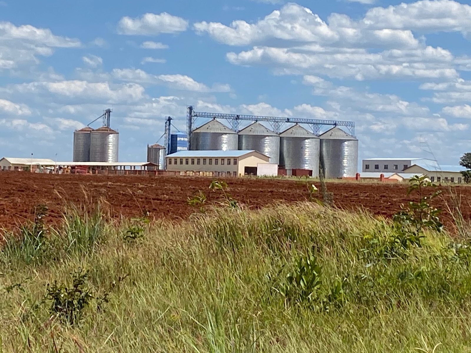 Silos at one of the state farms returning to full production.